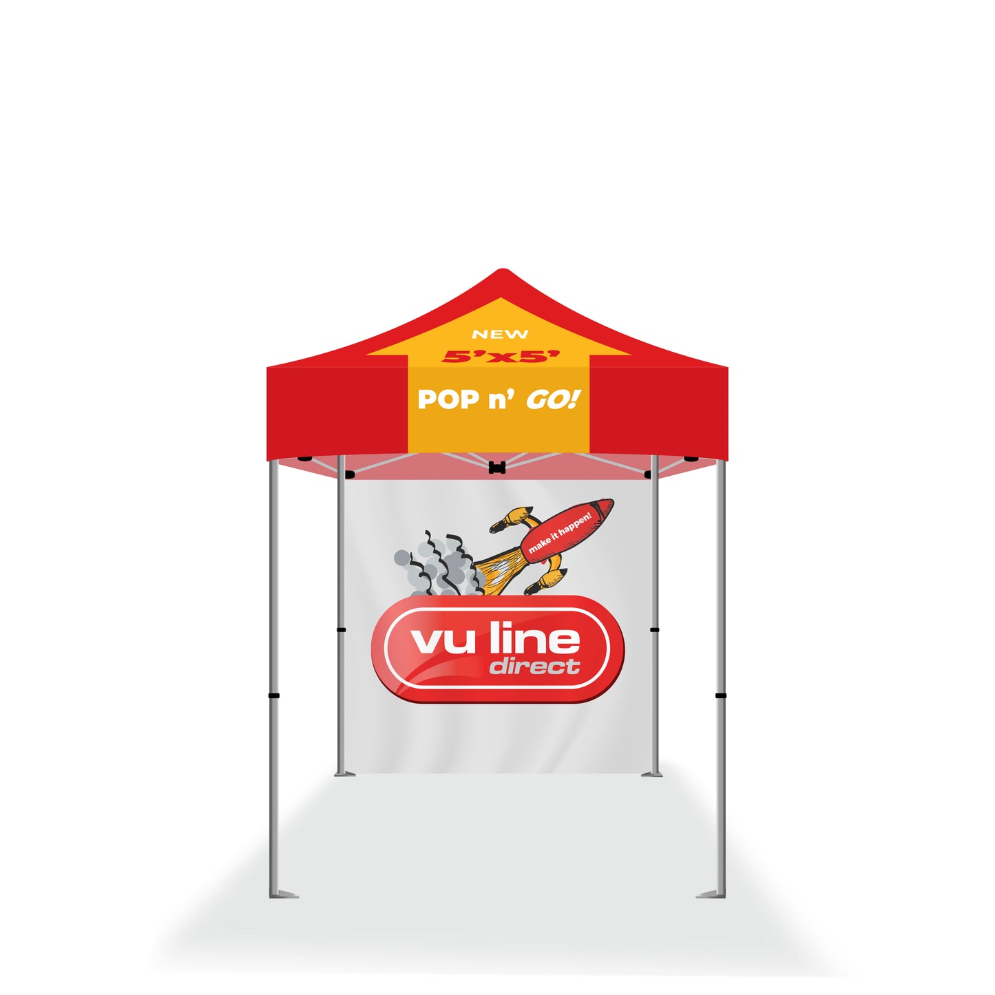 5x5 Standard Pop-N-Go w/ Backwall