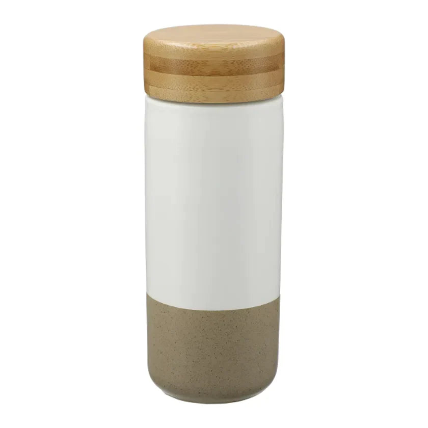 Arlo Ceramic Tumbler with Bamboo lid 11oz