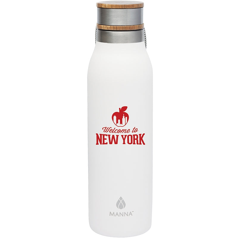 MANNA 18 OZ. ASCEND STAINLESS STEEL WATER BOTTLE W/ ACACIA LID