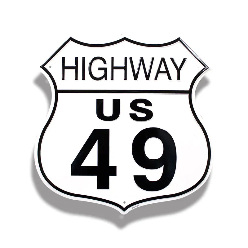 Embossed Aluminum Interstate and Route Shield Signs