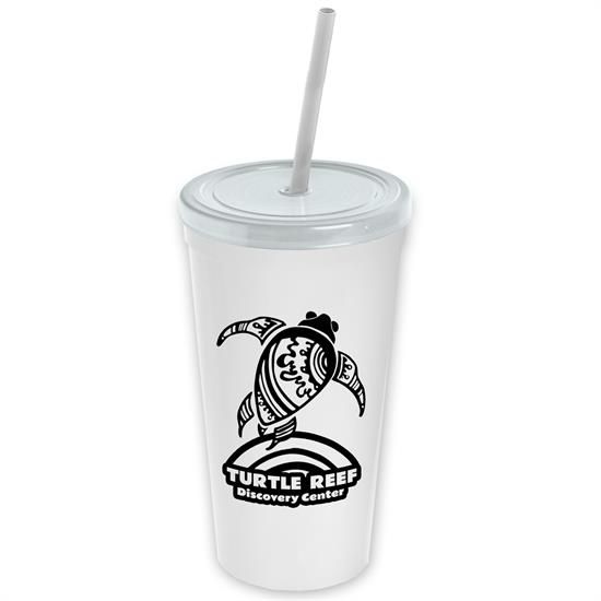 24 oz. Stadium Cup with Straw and Lid