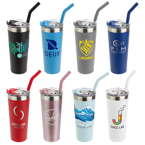 NAYAD™ Trouper 22oz Stainless Double Wall Tumbler with Straw