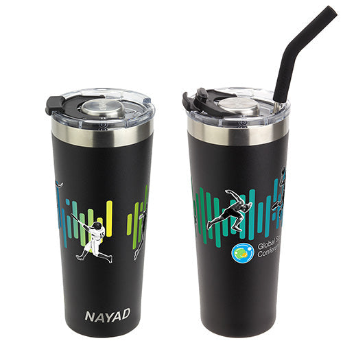 NAYAD™ Trouper 22oz Stainless Double Wall Tumbler with Straw