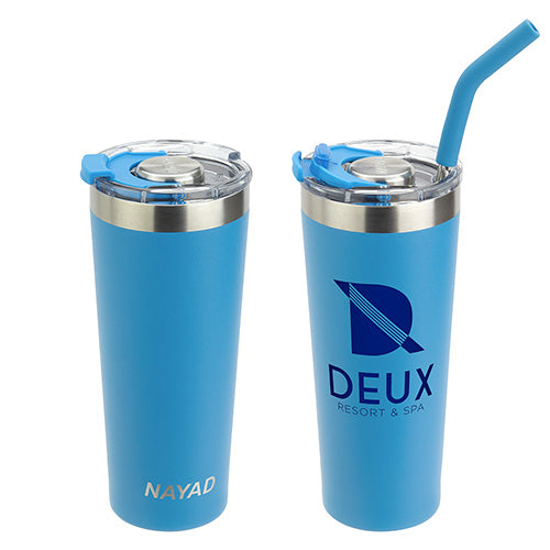 NAYAD™ Trouper 22oz Stainless Double Wall Tumbler with Straw