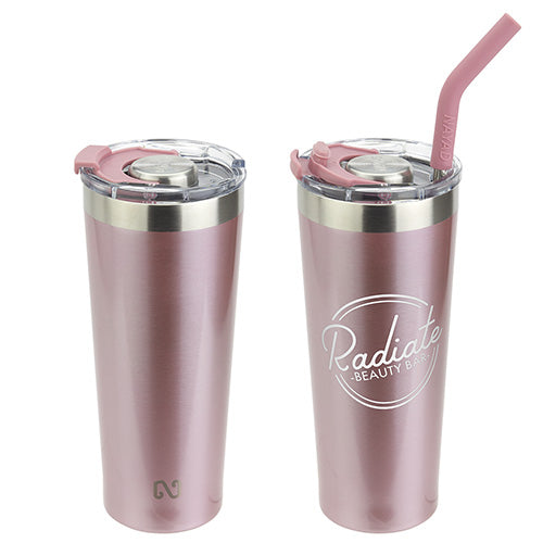 NAYAD™ Trouper 22oz Stainless Double Wall Tumbler with Straw