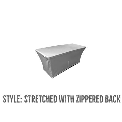 8' TABLE COVER WITH OVERHEAD BANNER DISPLAY