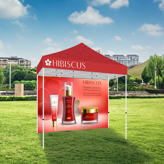 PREMIUM TENT 10'x10' W/ Full Color Canopy and Back Wall