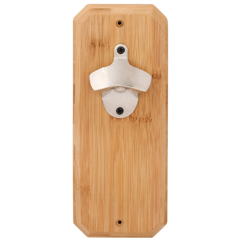 Bamboo Plaque Bottle Opener