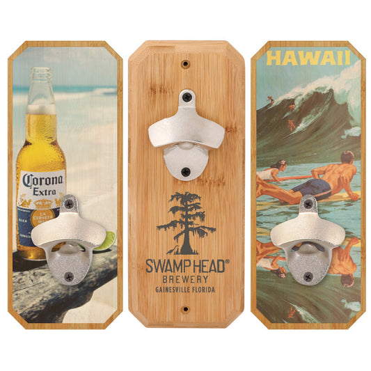 Bamboo Plaque Bottle Opener