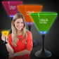 Neon Style Led Martini Glasses