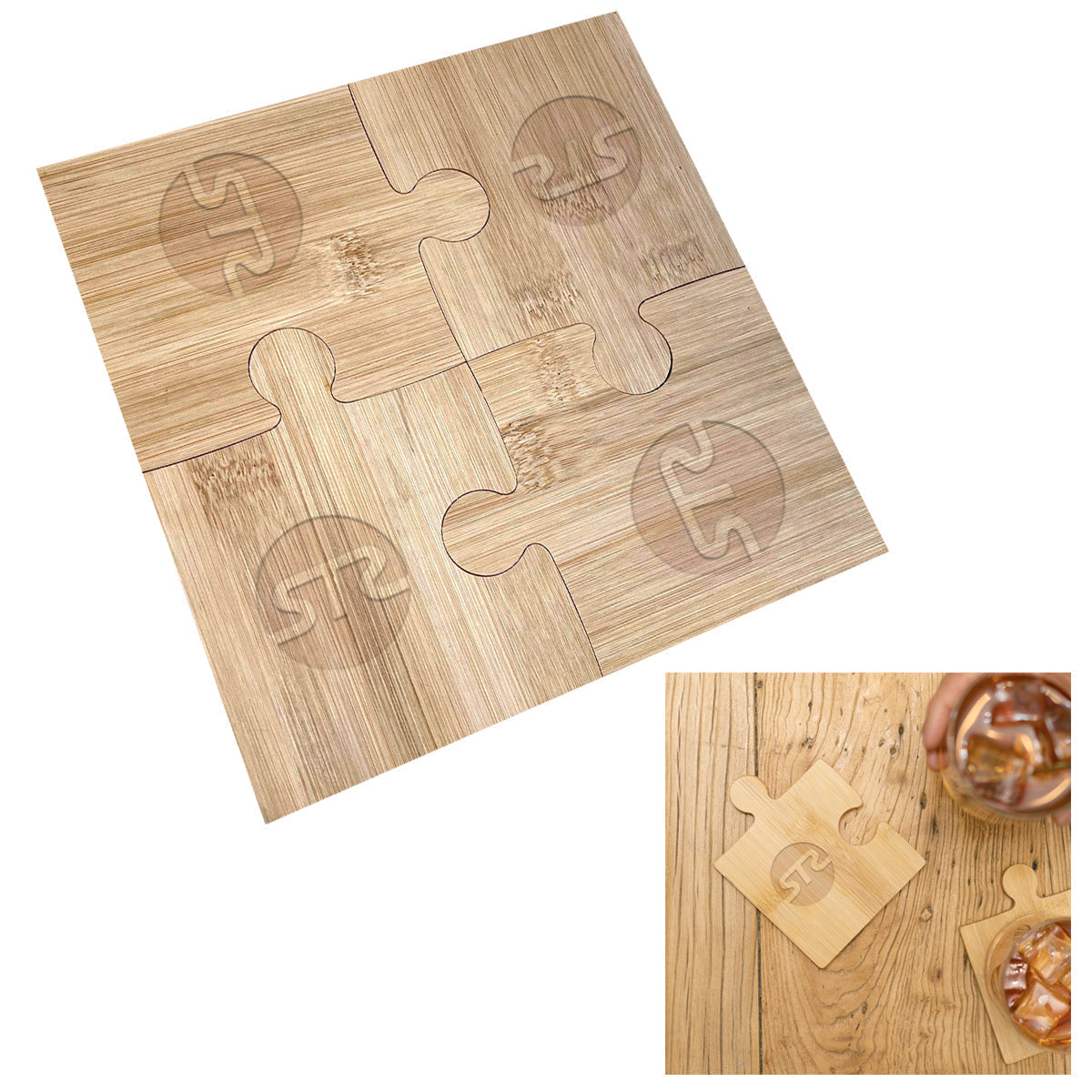 BAMBOOZLE PUZZLE COASTER SET