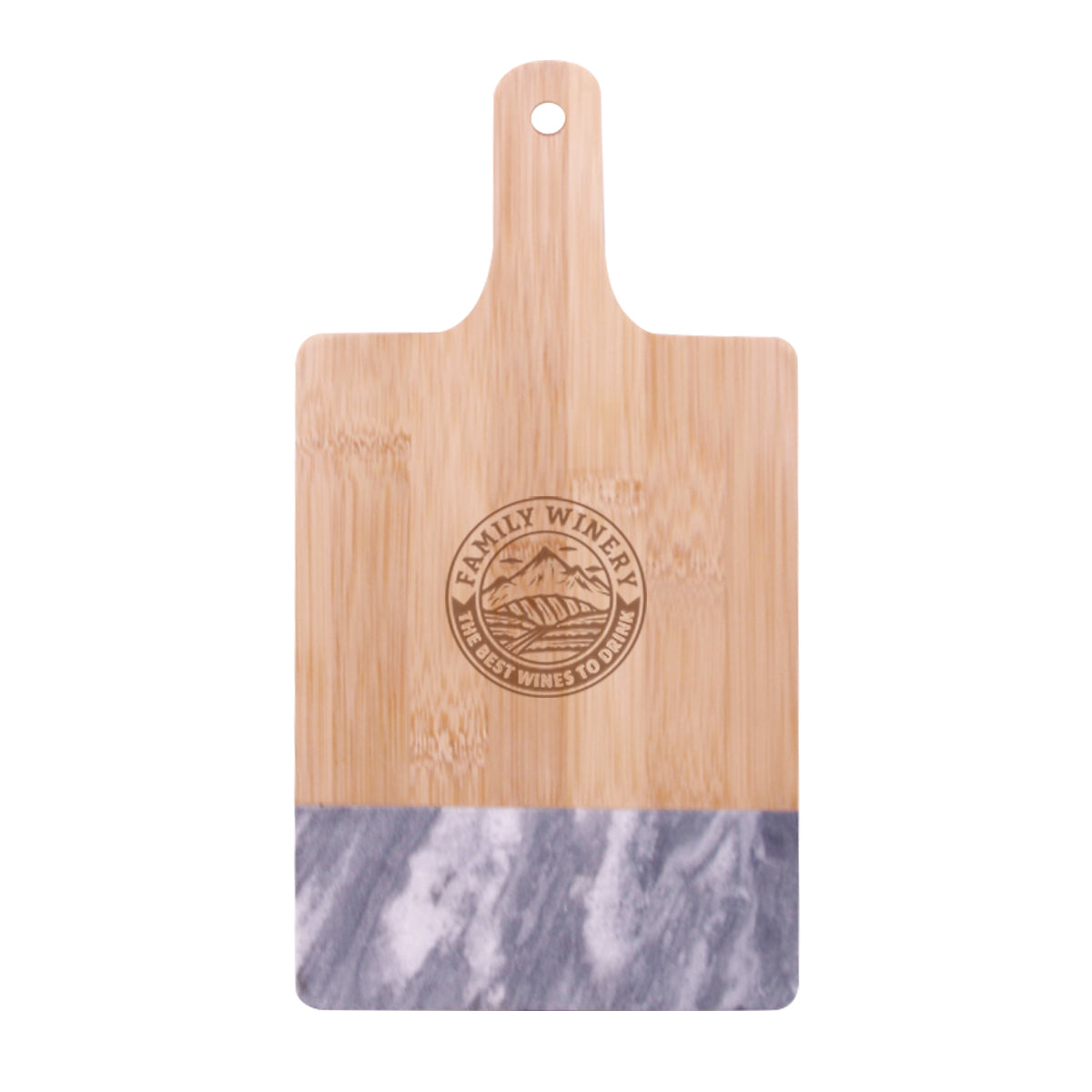 BLACK MARBLE & BAMBOO CUTTING BOARD