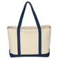 LARGE STARBOARD COTTON CANVAS TOTE BAG WITH TACKLE TWILL PATCH