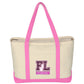 LARGE STARBOARD COTTON CANVAS TOTE BAG WITH TACKLE TWILL PATCH