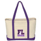 LARGE STARBOARD COTTON CANVAS TOTE BAG WITH TACKLE TWILL PATCH