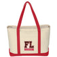 LARGE STARBOARD COTTON CANVAS TOTE BAG WITH TACKLE TWILL PATCH
