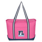 LARGE COTTON CANVAS ADMIRAL TOTE BAG WITH TACKLE TWILL PATCH