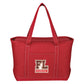 LARGE COTTON CANVAS YACHT TOTE BAG WITH TACKLE TWILL PATCH