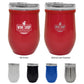 8 OZ. GLASS AND STAINLESS STEEL WINE TUMBLER