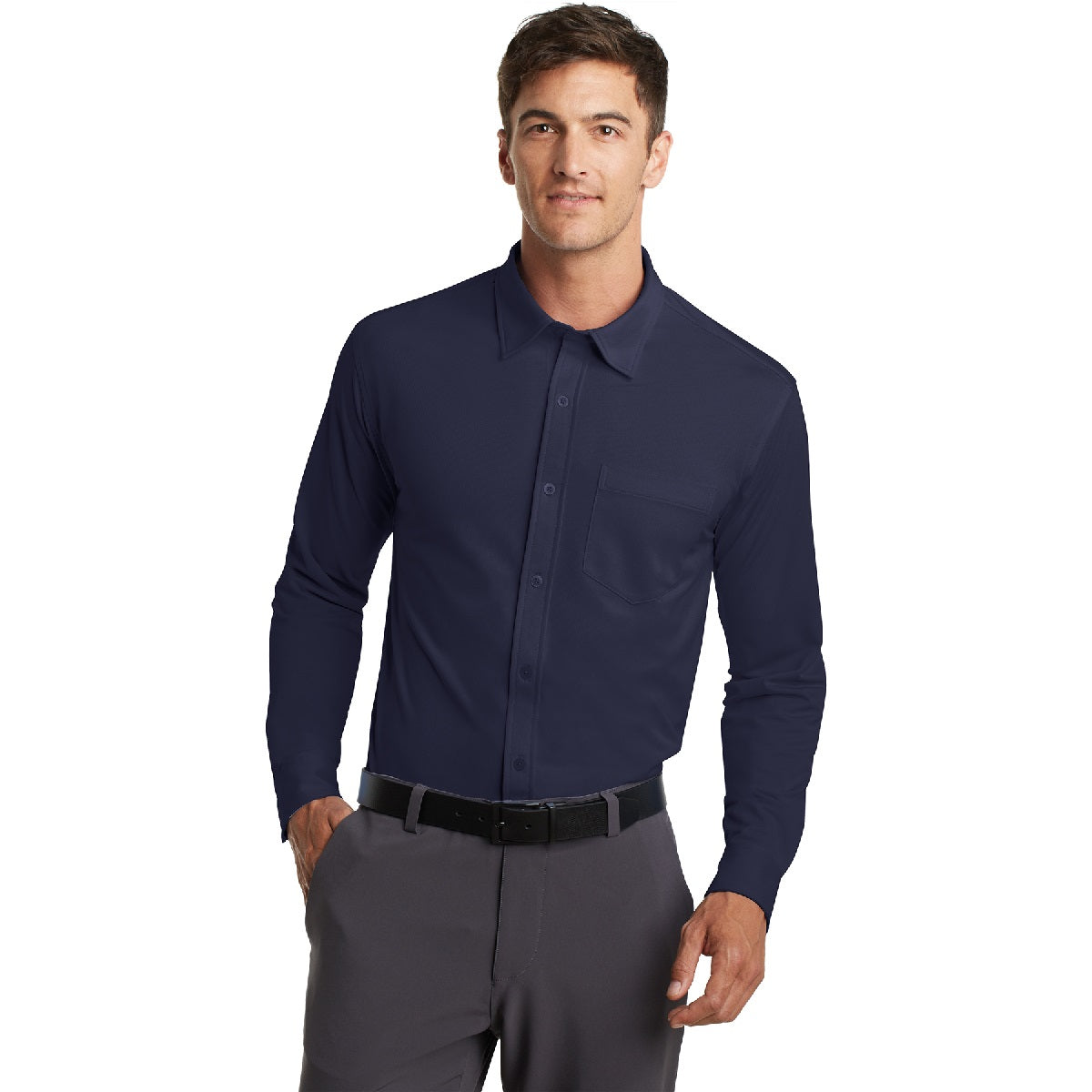 Screen Print Port Authority® Dimension Knit Dress Shirt