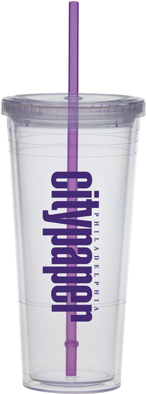 24 Oz. Carnival Cup w/Color Straw & Clear Lid