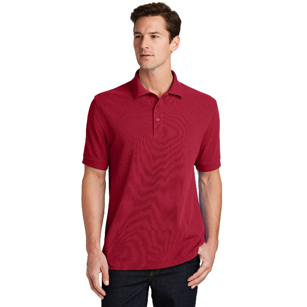 Screen Print Port & Company® Combed Ring Spun Pique Polo