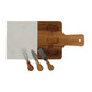 Domenico 4-Piece Acacia Wood / Marble Cheese Set