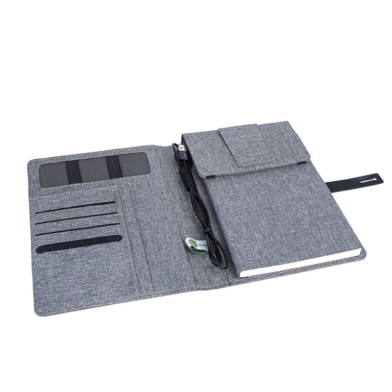 Binghamton RPET Padfolio w/ Wireless Phone Charger