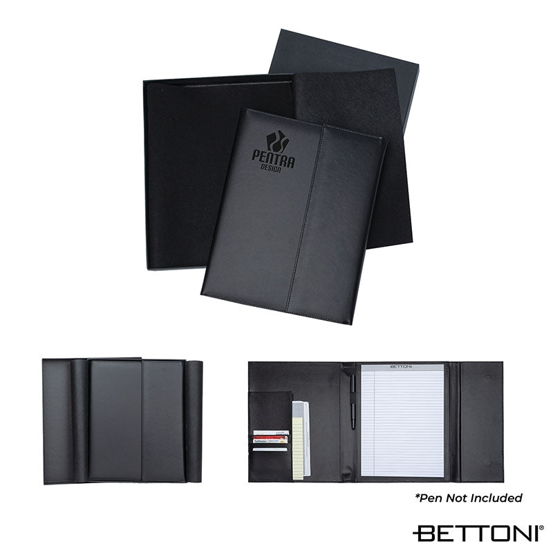 Bettoni® Atrani Bonded Leather Letter Size Padfolio