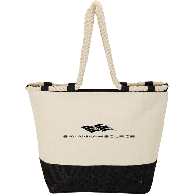 Barcelona Canvas & Jute Tote