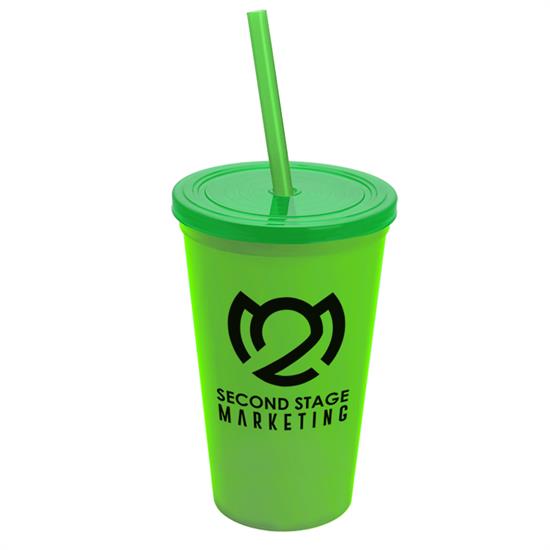 22 oz. Straw-n-Lid Single-wall Tumbler