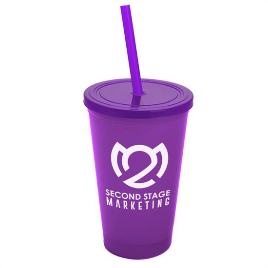 22 oz. Straw-n-Lid Single-wall Tumbler