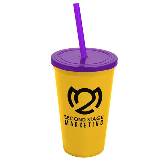 22 oz. Straw-n-Lid Single-wall Tumbler