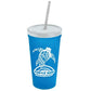 24 oz. Stadium Cup with Straw and Lid