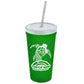 24 oz. Stadium Cup with Straw and Lid
