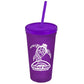 24 oz. Stadium Cup with Straw and Lid