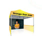 10X10 PLATINUM LIFETIME TENT WITH FULL COLOR CANOPY, BACK WALL AND SIDE WALLS