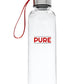 Meera 17 Oz. Clear Plastic Water Bottles with Strap