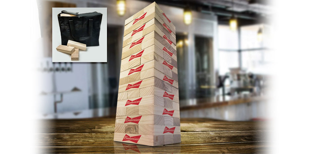 Giant Custom Branded Topple Tower 54 Game Pieces Game